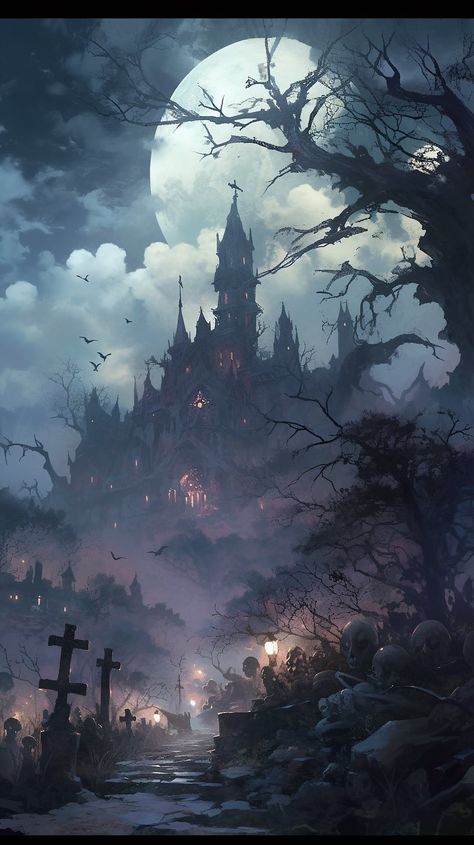 Castlevania Wallpaper Iphone, Castlevania Background, Castlevania Castle, Evil Castle, Castlevania Art, Gothic Landscape, Japan City, Castlevania Wallpaper, Fantasy Cottage