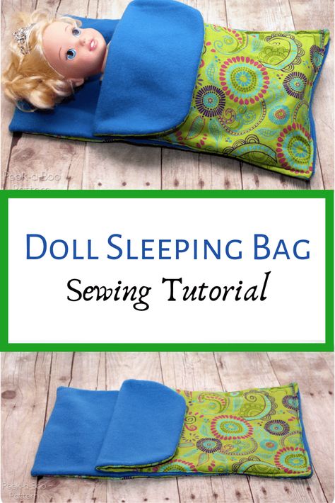 Doll Sleeping Bag Pattern Free, Diy Doll Sleeping Bag, Doll Sleeping Bag Tutorial, Doll Sleeping Bag Pattern, Sleeping Bag Pattern, Doll Sleeping Bag, Baby Doll Clothes Patterns, Dolls Clothes Diy, Bag Pattern Free