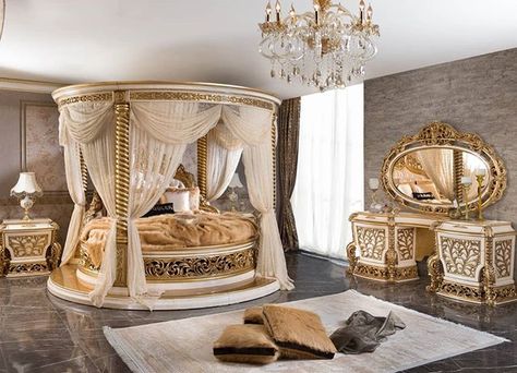 Aybars bedroom set Small Luxury Bedroom, Royal Luxury Bedroom Design, Modern Luxury Bedroom Decor, Fresh Bedroom Decor, Royal Bedroom Design, Beautiful Bedroom Set, Royal Room, Fancy Bedroom, Royal Bedroom