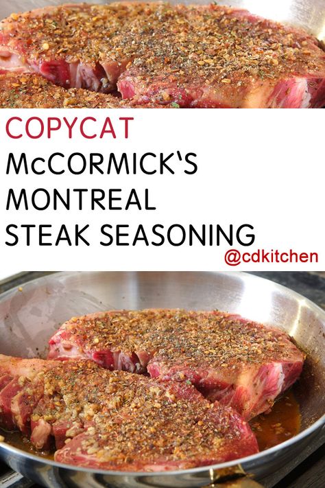 Mccormick Montreal Steak Seasoning Recipe, Montreal Steak Seasoning Recipe, Steak Seasoning Recipe, Season Steak Recipes, Montreal Steak Seasoning, Steak Spice, Homemade Dry Mixes, Dry Rub Recipes, Dried Rosemary