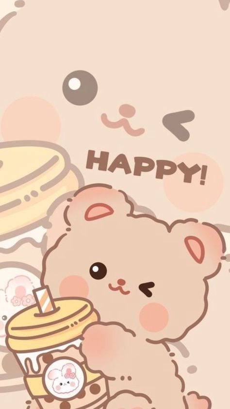 #pinterest #wallpaper Tea Wallpaper, Iphone Wallpaper Preppy, Simplistic Wallpaper, Teddy Bear Wallpaper, Cute Wallpapers For Ipad, Dreamy Artwork, Cute Emoji Wallpaper, Bear Wallpaper, Cute Easy Drawings