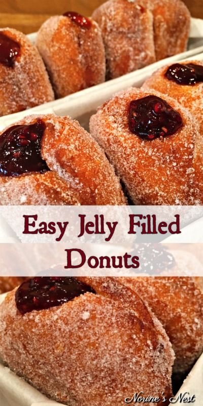 Canned Biscuit Donuts, Jelly Donuts Recipe, Fried Biscuits, Biscuit Donuts, Doughnut Recipe Easy, Donut Filling, Baked Donut, Pillsbury Biscuits, Baked Donut Recipes