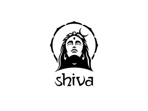 Lord Shiva logo by Hareesh ✪ on Dribbble Shiva Lord Tattoo, Lord Shiva Logo Design, Rediyam Art Logo, Rediyam Art, Shiva Name Logo, Shiva Logo Design, Mahadev Logo Design, Mahadev Logo, Shiva Silhouette