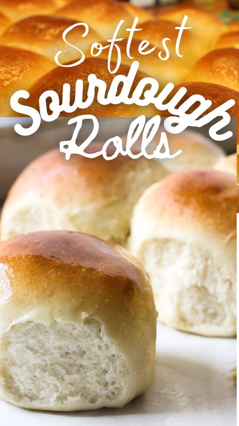 Sourdough Easter Rolls, Sourdough Texas Roadhouse Rolls, Fluffy Sourdough Rolls, Soft Sourdough Dinner Rolls, Soft Sourdough Rolls, Little Spoon Farm Sourdough, Sourdough Dinner Recipes, Sourdough Dinner Rolls, Sourdough Biscuits