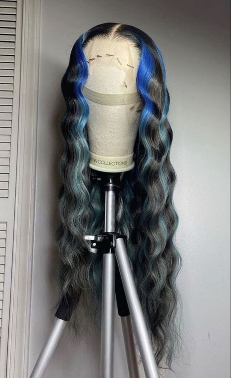 Colored Closure Wigs, Baddie Colored Hair, Wig Color Ideas Black Women Birthday, Wig Color Inspiration, Cute Frontal Hairstyles With Color, Lace Front Wig Colors, Cute Sew Ins With Color, Black Wig With Color, Custom Colored Wigs For Black Women