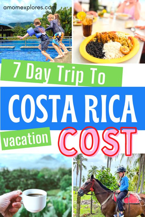 Costa Rica Family Vacation Cost: How Much Does a 7 Day Trip Cost? — A Mom Explores |  Family Travel Tips, Destination Guides with Kids, Family Vacation Ideas, and more! Travel To Costa Rica, Cost Rica, Costa Rica With Kids, Costa Rica Travel Guide, Family Vacation Ideas, Costa Rica Resorts, Costa Rica Beaches, San Jose Costa Rica, Family Vacation Spots