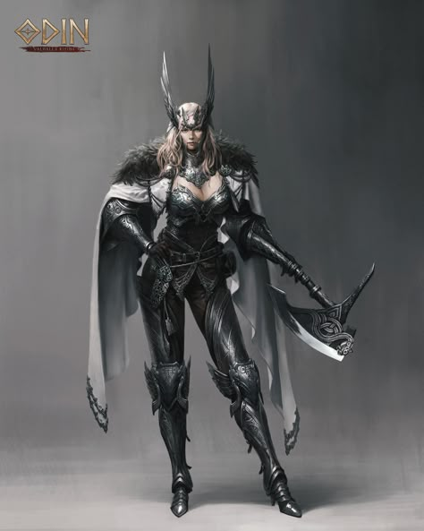 Valhalla Rising, Dark Souls Concept Art, Black Armor, Character Artwork, Nordic Vikings, Female Armor, Shield Maiden, Dragon Knight, Female Knight