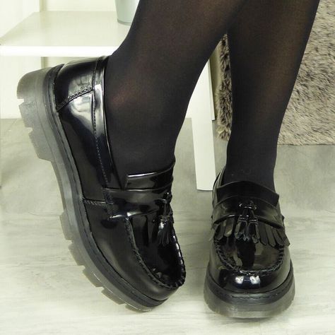 Black Shoes For Uniform, Cute Black School Shoes, Black School Shoe, Vintage School Shoes, Secondary School Shoes, Loafer School Shoes, School Shoes Loafers, Chunky School Shoes, Cute School Shoes Black