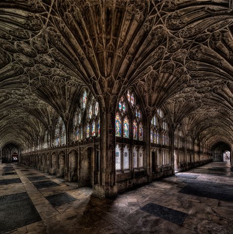 Gloucester Cathedral Cloister - hdrcreme Gloucester England, Canterbury England, Gloucester Cathedral, Military Decorations, Canon 5d Mark Iii, The Cloisters, Multiple Exposure, Canon 5d, Hdr Photography