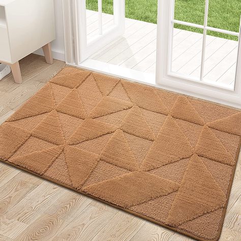 OLANLY Door Mats Indoor, Non-Slip, Absorbent, Dirt Resist, Entrance Washable Mat, Low-Profile Inside Entry Doormat for Entryway (32x20 inches, Brown) Tranquil Bathroom, Wet Floor, Indoor Door Mats, Indoor Doors, Front Entry, Door Mats, Entrance Doors, Modern Pattern, Floor Cleaner