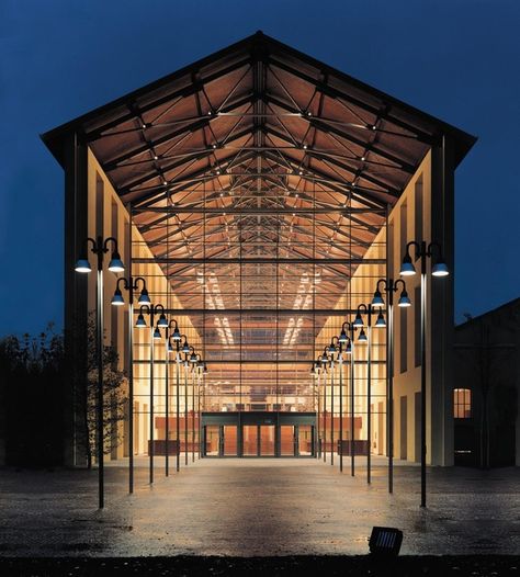 Auditorium Paganini - Renzo Piano Architecture Renovation, Factory Architecture, Warehouse Design, Industrial Architecture, Renzo Piano, Urban Park, Urban Loft, Salou, Industrial Buildings