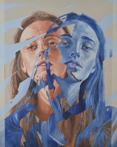 Distortion Art, Artist Portrait, Art Alevel, Gcse Art Sketchbook, A Level Art Sketchbook, Portraiture Painting, Gcse Art, Together Again, Arte Inspo