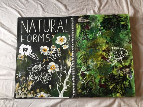 Natural forms title page Sketchbook Title Page, Natural Forms Gcse, Gcse Sketchbook, Textiles Ideas, Textiles Inspiration, Sketchbook Design, Gcse Textiles, Kunstjournal Inspiration, Photography Sketchbook