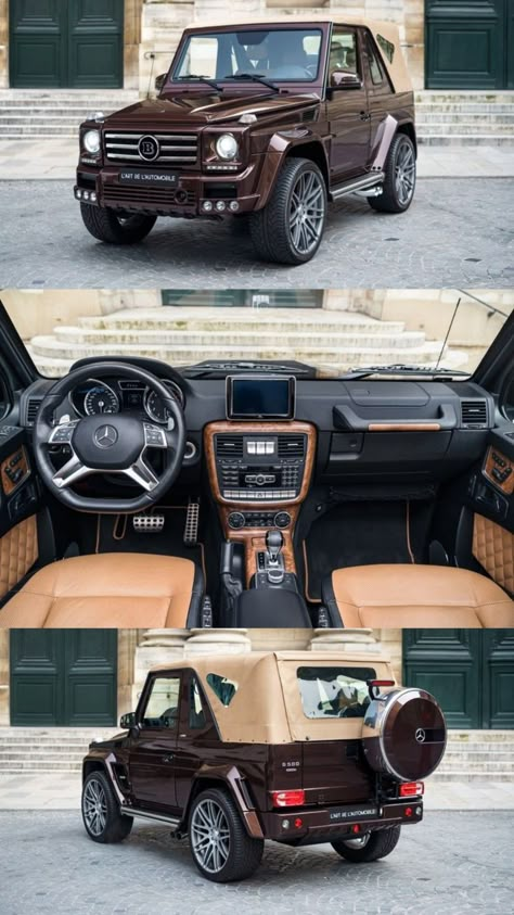 Vintage G Wagon, Cute Cheap Cars, G Wagon Colors, Aesthetic G Wagon, G Wagon Convertible, Gwagon Mercedes Aesthetic, G Wagon Camper, G500 Mercedes, Rich Brown Aesthetic