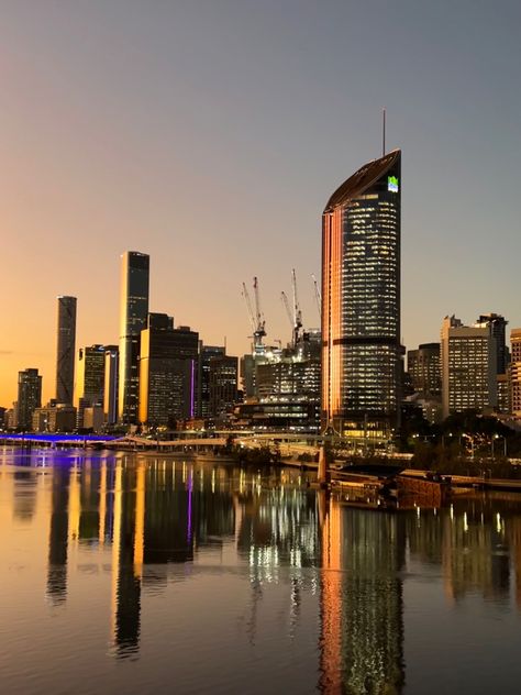 Brisbane Skyline, Brisbane River, Brisbane City, Sunset City, Brisbane, New York Skyline, Cityscape, Australia, Beautiful Places