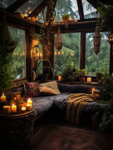 Forest Cottage Aesthetic, Tree House Interior, Zen Room, Fantasy Homes, Dream House Rooms, Fantasy House, Aesthetic Rooms, Dream Living, Dream Room Inspiration