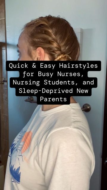 Education Resources for Nursing, Nursing Students & Breasfeedin on Instagram: "✨ My Ultimate Go-To Hairstyle: Perfect for Every Occasion! 💇‍♀️✨ This has officially become my favorite hairstyle—whether it’s for dirty hair, clean hair, or any hair scenario you can imagine! It’s my go-to when I’m hustling around, bartending with my head cut off, or heading to a family dinner. Cute, practical, and keeping my hair out of my face – it’s the full package! Post-shower magic: split your hair into two, take a top chunk, split, wrap twice, and twist down. Repeat on the other side. Secure the first twist into a bun with 3-5 Bobby pins, adjusting for hair thickness, repeat on the other side. A spritz of soft hairspray, and I’m ready for any adventure! The compliments roll in endlessly when I wear my Easy Nurse Hairstyles, Easy Hairstyles For Nurses, Healthcare Hairstyles, Hairstyles For Nurses, Shower Magic, Nurse Hair, Nurse Hairstyles, Hair Clean, Hair Thickness