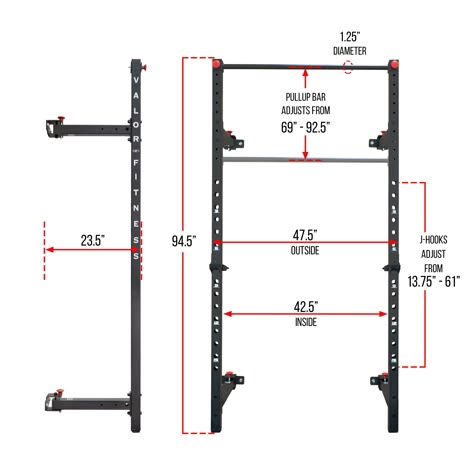 Folding Squat Rack, Gym Equipment For Home, Homemade Gym Equipment, Gym Rack, Home Made Gym, Building A Home Gym, Foldable Wall, Diy Gym Equipment, Home Gym Flooring