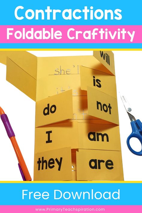 Looking for a way to make your contraction lessons more engaging? Look no further than read aloud books like "Franklin's Thanksgiving"! In my latest blog post, I share how I used this delightful story in my 2nd grade classroom to teach contractions. Plus, you can download my FREE contractions foldable template. Check it out now! 2nd Grade Contractions, Teaching Contractions 2nd Grade, Contraction Surgery 2nd Grade, Contraction Activities For 1st Grade, Contractions 2nd Grade, Contraction Anchor Chart, Contraction Activities, Contractions Anchor Chart, Teaching Contractions