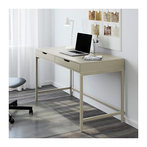 ALEX Desk - beige - IKEA Ikea Alex Desk, Solid Desks, Alex Desk, Ikea Alex, Ikea Design, Grey Desk, Best Desk, Black Desk, Small Desk