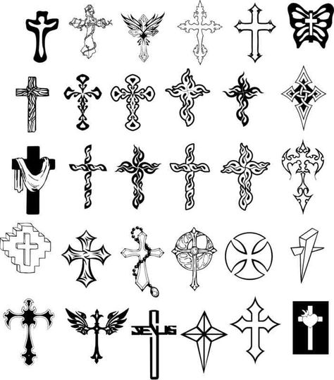 Car Decal Vinyl Wall Home Decor Sticker Christian Cross Small Cross Tattoos, Cross Drawing, Celtic Cross Tattoos, Cross Tattoos For Women, Cross Tattoo For Men, Cross Tattoos, Cross Tattoo Designs, Wall Home Decor, Cross Tattoo