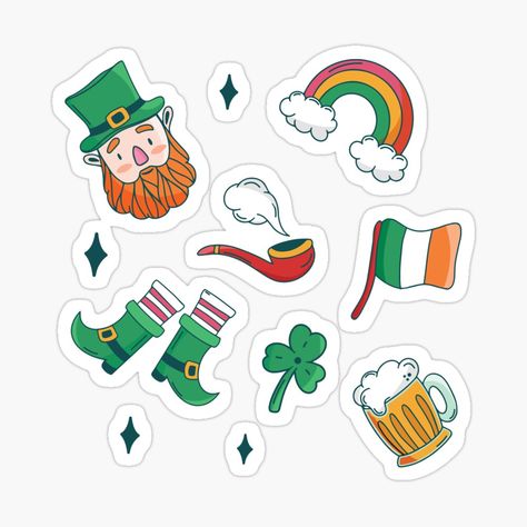 Get my art printed on awesome products. Support me at Redbubble #RBandME: https://www.redbubble.com/i/sticker/Cute-St-Patricks-Day-by-arrowroses/68552873.EJUG5?asc=u Day Stickers, Saint Patricks, St Patricks, St Patrick, St Patricks Day, Sticker Design, Vinyl Decal Stickers, Pattern Design, Awesome Products