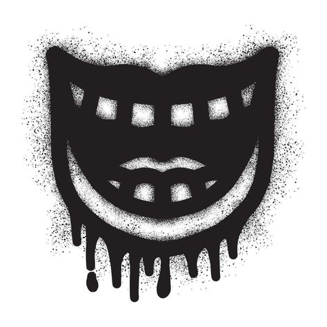 Laughing mouth graffiti with black spray paint Album Art Design, Black Spray Paint, Album Art, Spray Paint, Vector Art, Graffiti, Vector Free, Royalty, Royalty Free