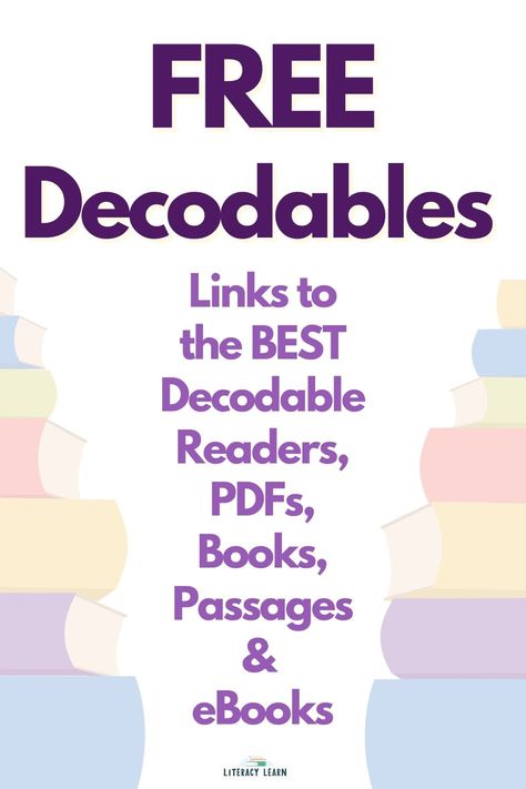 Free Decodable Readers, Decodable Books, Decodable Readers, Phonics Rules, Reading Help, Reading Specialist, Phonics Reading, Reading Instruction, Reading Intervention