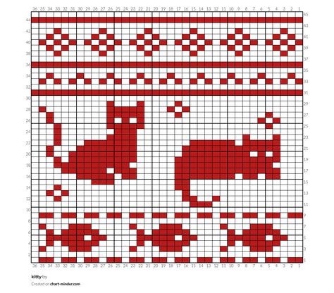 kitty by pregatron | Chart Minder Hedgehog Knitting Chart, Fair Isle Knitting Charts Free, Knitting Colorwork Pattern, Colorwork Charts Knitting, Simple Colorwork Knitting Charts, Fair Isle Knitting Patterns Free Sweater, Knitting Motifs Charts, Christmas Fair Isle Chart, Knit Graph Patterns Charts