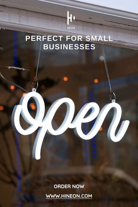 Business Lighting Ideas, Neon Signs Business, Open Sign Neon, Open Led Sign, We Are Open For Business Signs, Open Sign Aesthetic, Open Closed Sign Ideas, Open Signs Ideas Business, Open Signage