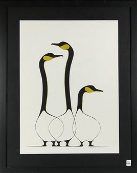 Untitled - Benjamin Chee Chee Inuit Art, Bird Quilt, Canadian Art, Lithograph Print, Indigenous Art, Glass Birds, Native Art, Aboriginal Art, Native American Art