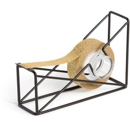 U Brands Vena Tape Dispenser - 1" Core - Sturdy, Durable - Metal - Black - 1 Each Vena Tabletop Tape Dispenser features a strong, metal wire design with a sleek style to complement any room decor. 1" core holds standard tape rolls (not included). Create a personalized space that will help you unleash your creativity and achieve your dreams. Tape dispenser is perfect for traditional offices, home work spaces and more. U Brands U Brands Vena Tape Dispenser - 1" Core - Sturdy, Durable - Metal - Bla Tape Dispenser Design, Office Tape, Wall Fan, Traditional Office, Wire Design, Achieve Your Dreams, Tape Dispenser, Desk Accessories Office, Work Spaces