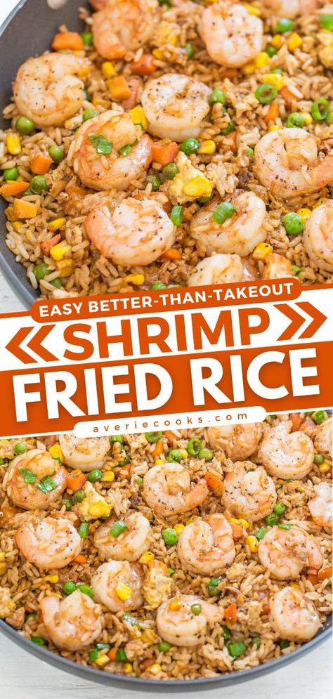 Quick Meals With Shrimp, Dinner Recipes For Family With Shrimp, Quick Dinners With Rice, Chicken Shrimp Fried Rice Recipes, Shrimp Dinner Ideas Easy, Dinner For 2 With Shrimp, Homemade Shrimp Fried Rice, Meals With Shrimp And Rice, Fried Rice Bowl Recipes