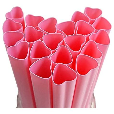 Amazon.com: The best MOON 100pcs Heart Shaped Pink Straws Disposable Drinking Cute Straw Individually Wrapped Pink Plastic Straw Valentines day Cocktail Birthday Party Bridal Shower Wedding Supplies : Health & Household Valentines Day Champagne, Cocktail Birthday Party, Straw Valentine, Heart Straws, Kids Bridal, Valentines Baby Shower, Valentine Party Favors, Smoothie Straw, Work Stickers