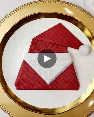 55K views · 303 reactions | Make a Santa hat from napkins 🎅 | Make a Santa hat from napkins 🎅 | By MetDaan DIY | Facebook Santa Hat Napkin Folding, Paper Napkin Folding Ideas Christmas, Napkins Folding Ideas, Santa Napkins, Diy Christmas Napkins, Diy Santa Hat, Metdaan Diy, Christmas Table Decorations Diy, Paper Napkin Folding