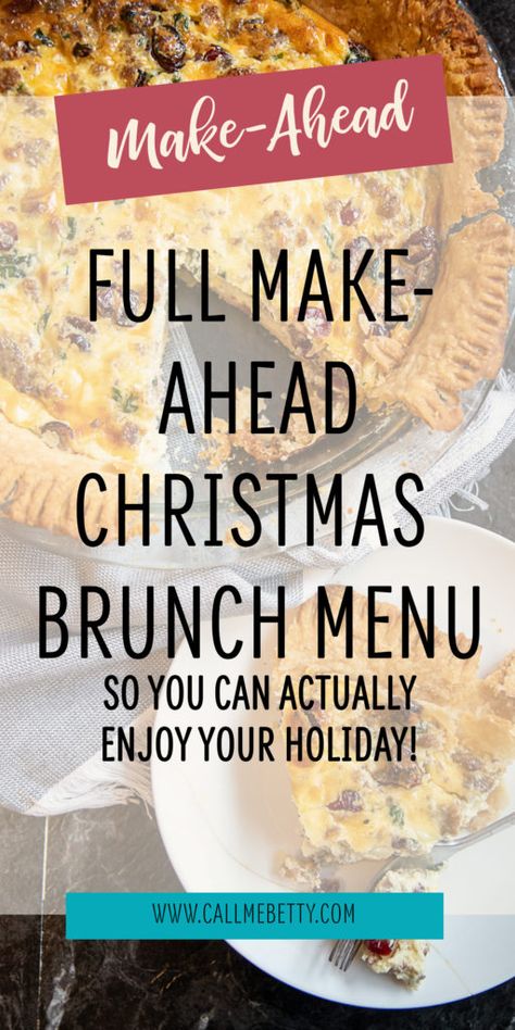 Christmas Brunch Drinks, Christmas Brunch Menu, Christmas Morning Brunch, Christmas Brunch Recipes, Sweet Brunch, Christmas Luncheon, Make Ahead Brunch, Christmas Breakfast Recipe, Christmas Buffet