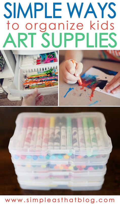 Simple Ways to Organize Kids Craft Supplies - simple as that Organize Kids, Kids Craft Supplies, Astuces Diy, Dekor Diy, Ways To Organize, Kids Art Supplies, Art Supply, Organization Kids, Toy Rooms