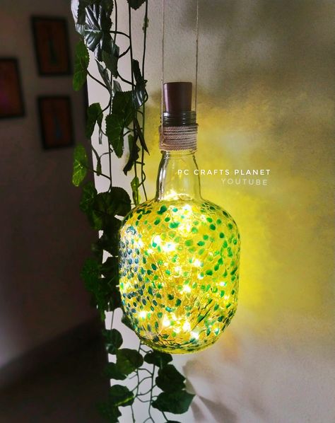 Easy bottle lamp Diy | Bottle crafts |bottle decoration ideas | Diwali decoration ideas Bottle Decoration Ideas, Diwali Decoration Ideas, Lamp Diy, Bottle Decoration, Bottle Ideas, Glass Bottle Diy, Diwali Craft, Diwali Decoration, Diy Bottle Crafts