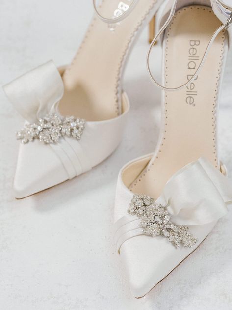 Champagne Embellished High Heel Wedding Shoes, Bella Belle Shoes Bridal Pearl, White Embellished High Heel Wedding Shoes, High Heel Wedding Shoes With Pearl Embroidery, White Crystal-embellished Wedding Shoes, Bling Wedding Shoes, Dream Wedding Shoes, Rhinestone Wedding Shoes, Sparkly Wedding Shoes