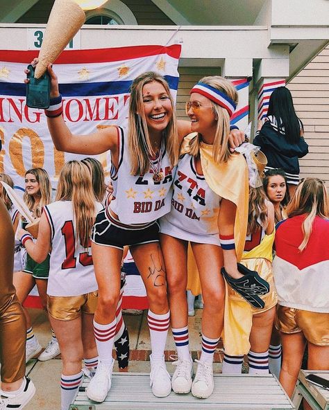 ZTA Bid Day Sorority Party Themes, Sorority Bid Day Themes, Spirit Week Themes, Olympic Theme Party, Sorority Pictures, Sorority Party, Sorority Themes, Recruitment Themes, Recruitment Ideas