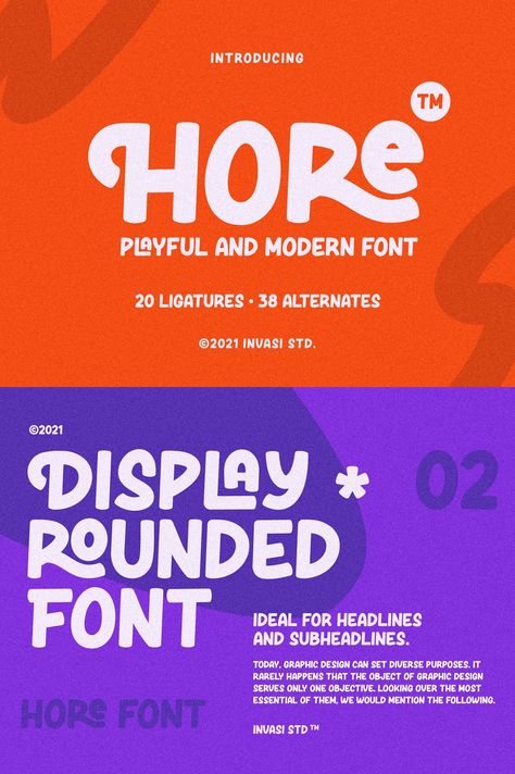 Introducing Hore Font, our new and fun font collection. It combines modern, playful, and formal together. It contains so many alternates and ligatures that you can use it for more fun on your projects. The post Hore – Playful Font appeared first on Siteoutsite. Font For Portfolio, Fun Font Combinations, Playful Font Pairings, Fun Logo Fonts, Playful Fonts Free, Two Font Logo, Fun Fonts Free, Fun Free Fonts, Typography Combinations