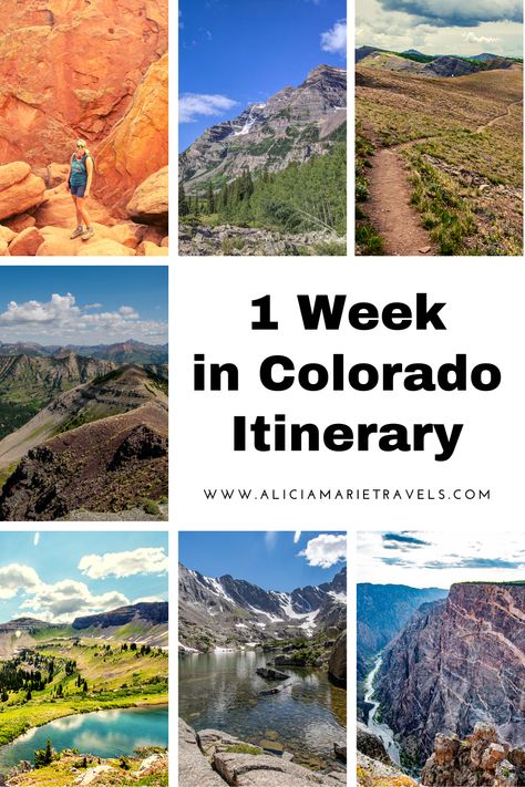 One Week Colorado Itinerary, National Parks In Colorado, Colorado National Parks Road Trips, Colorado Itinerary Summer, Snow On The Mountain, Colorado Springs Vacation, Denver Trip, Colorado Life, Colorado National Parks