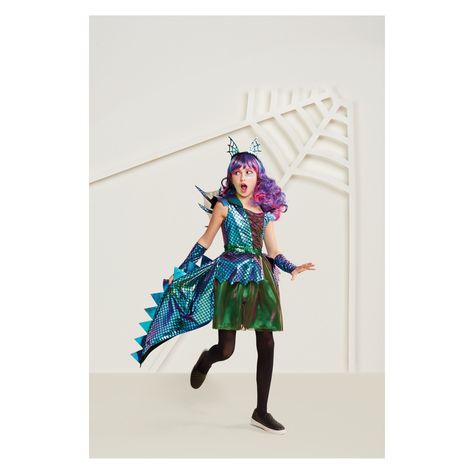 Girls' Deluxe Dragon Halloween Costume - Hyde and Eek! Boutique™ Girls Dragon Costume, Kids Dragon Costume, Dragon Halloween Costume, Aladdin Costume, Dragon Halloween, Elsa Cosplay, Fairy Halloween Costumes, Girls Fancy Dress, Dragon Costume