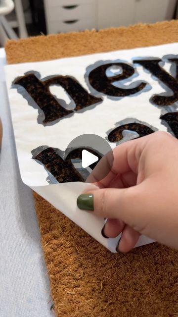 Megan Meketa • Crafting Tutorials on Instagram: "🔊 So satisfying!! 🔊 Easy DIY Doormat with Cricut, Freezer Paper, and Speedball Ink 😍  Have you made a custom doormat yet? There are many ways, but THIS is my favorite way!!  Questions? Ask away. I love to help!   #diydoormat #freezerpaper #cricutproject #cricutprojects #cricutcrafts #cricutstencil #diystencil #stencils #freezerpaperstencil #cricutideas #cricutmade" Doormat Ideas Easy Diy, Diy Doormat Ideas, Diy Doormat, Freezer Paper Stenciling, Door Mat Diy, Cricut Stencils, Freezer Paper, So Satisfying, Custom Doormat