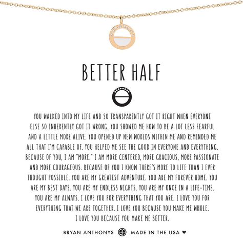 You Make Me Better, Waiting Quotes, Hand Quotes, Necklaces Cute, You Are My Forever, Friend Birthday Quotes, My Better Half, Solitaire Necklace, Better Half