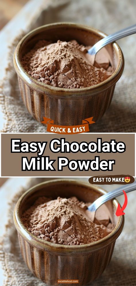 Homemade Chocolate Milk Powder Nesquick Powder Recipes, Nonfat Dry Milk Recipes, Homemade Nesquik Powder, Diy Chocolate Milk Powder, Homemade Chocolate Milk Powder, Chocolate Milk Powder Recipe, Dry Milk Chocolate, Powdered Milk Recipes Desserts, How To Make Chocolate Milk