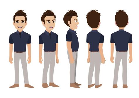 Ab De Villiers Photo, Character Flat, Person Cartoon, Flat Vector Illustration, Man Character, Flat Vector, E Learning, Business Person, Animated Characters