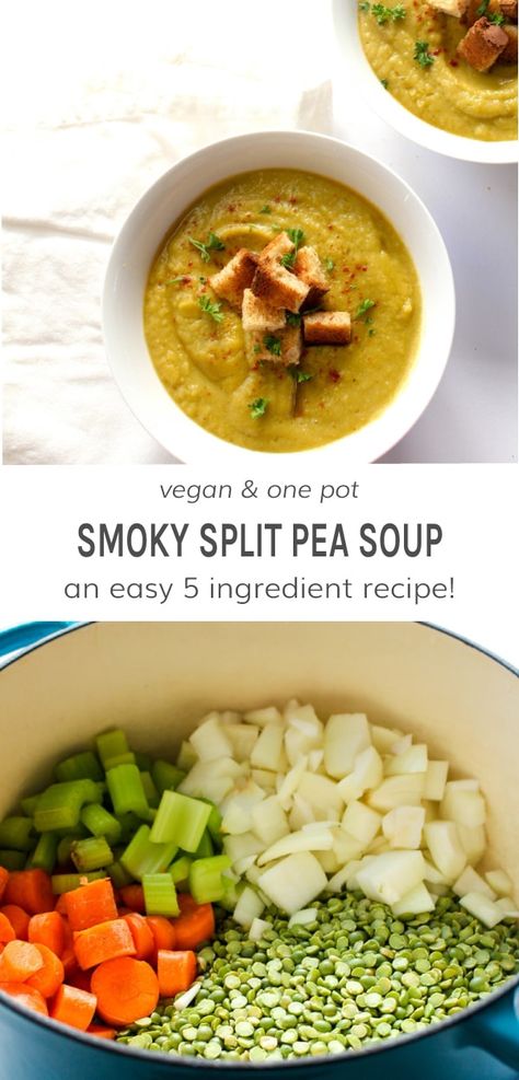 Pea Soup Vegan, Gf Soup, Green Split Pea Soup, Vegan Split Pea Soup, Dry Beans Recipe, Veggies Recipes, Candida Recipes, Split Pea Soup Recipe, Soup Vegan