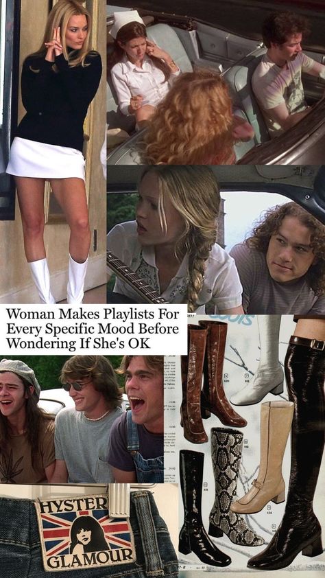 70s Famous Women, Michelle Dazed And Confused Outfits, Almost Famous Wallpaper, Almost Famous Outfits, Dazed And Confused Outfits, Almost Famous Aesthetic, 10 Things I Hate About You Fashion, 10 Things I Hate About You Outfits, Dazed And Confused Aesthetic