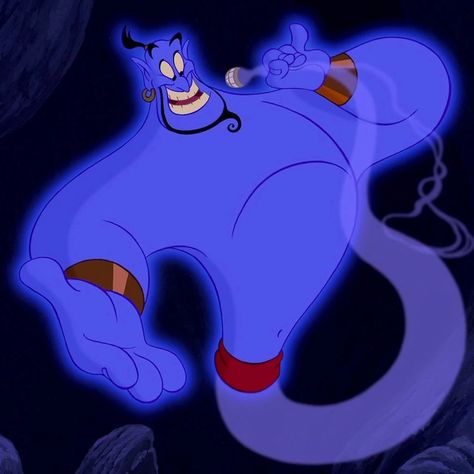 Blue Cartoon Character, Aladdin Characters, Disney Movie Art, Male Cartoon Characters, Genie Aladdin, Walter Elias Disney, 2000s Cartoons, Female Villains, Disney Addict